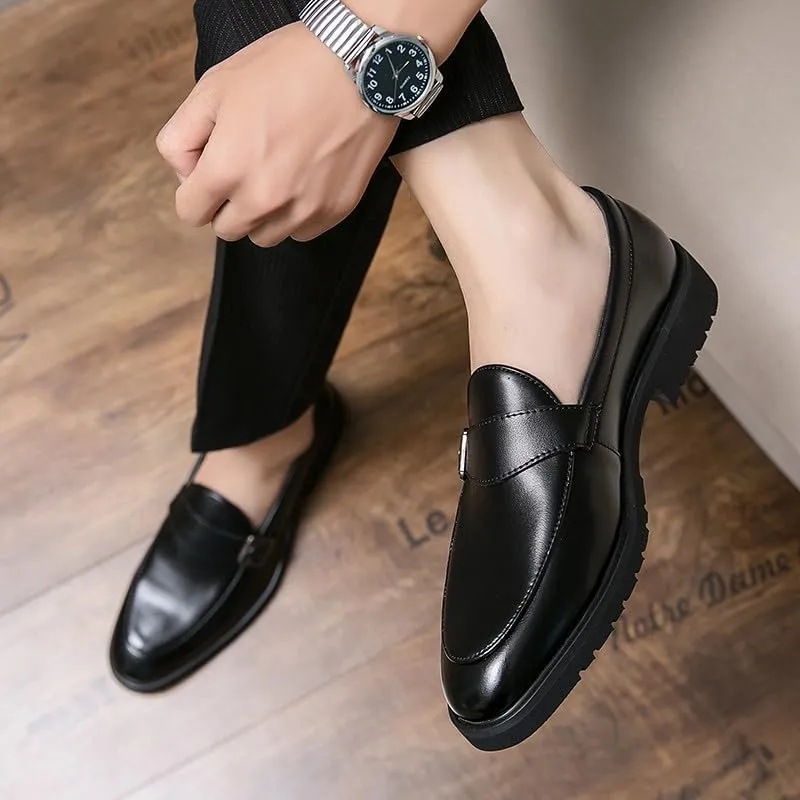Santimon Mens Tuxedo Loafers Dress Shoes Monk Strap Classic Moccasins Modern Formal Suede Leather Shoe for Men
