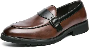 Santimon Mens Tuxedo Loafers Dress Shoes Monk Strap Classic Moccasins Modern Formal Suede Leather Shoe for Men