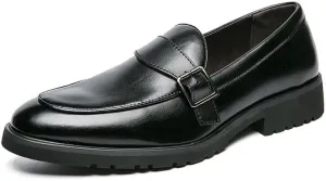 Santimon Mens Tuxedo Loafers Dress Shoes Monk Strap Classic Moccasins Modern Formal Suede Leather Shoe for Men