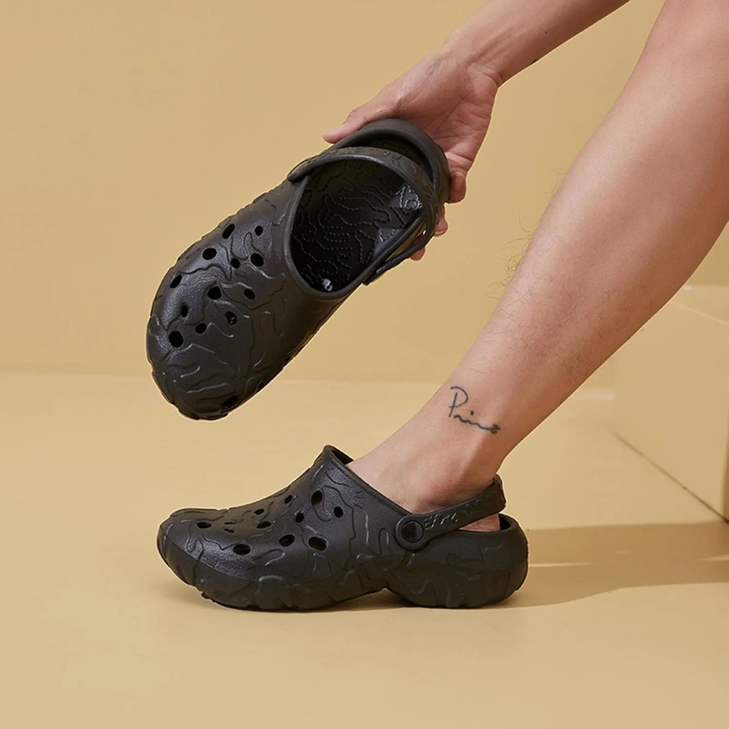 SECHRITE Clogs for Men Rubber Garden Shoes Lightweight Clogs for Men Slip On Mules for Summer - River Edge
