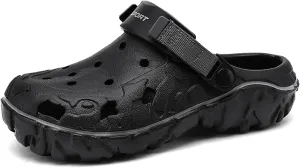 SECHRITE Men's Clogs Athletic Fashion Clogs and Mules with Adjustable Back Strap Slip-on Outdoor Water Beach Shoes Sandals Lightweight Comfortable Breathable - River Edge