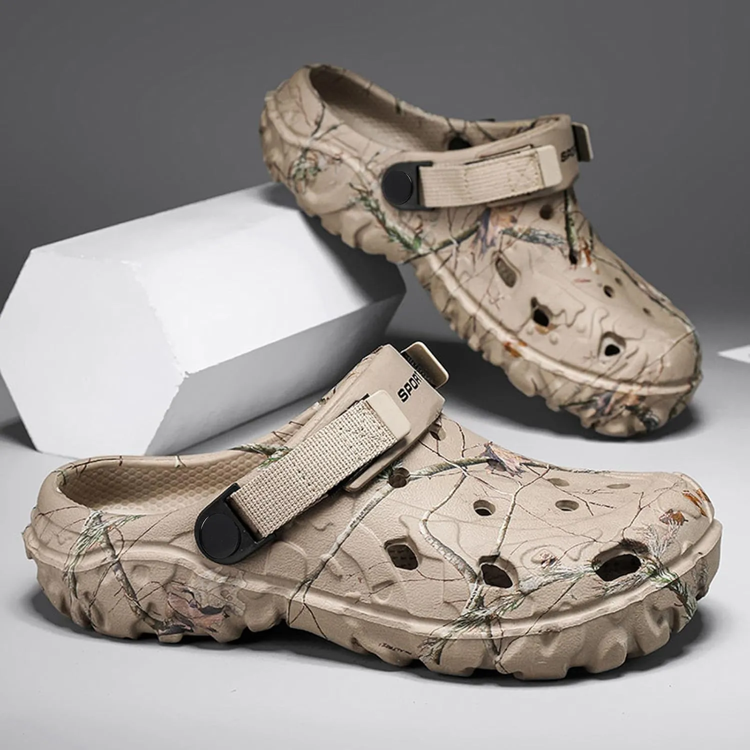 SECHRITE Women's Clogs Athletic Sports Outdoor Sandals Water Beach Shoes with Cushioned Footbed Lightweight Comfortable Breathable with Adjustable Back Strap - Arch Comfortable