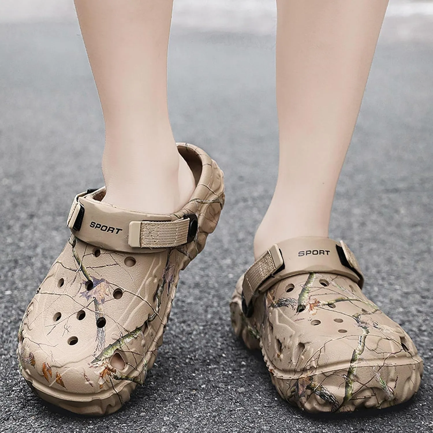 SECHRITE Women's Clogs Athletic Sports Outdoor Sandals Water Beach Shoes with Cushioned Footbed Lightweight Comfortable Breathable with Adjustable Back Strap - Arch Comfortable
