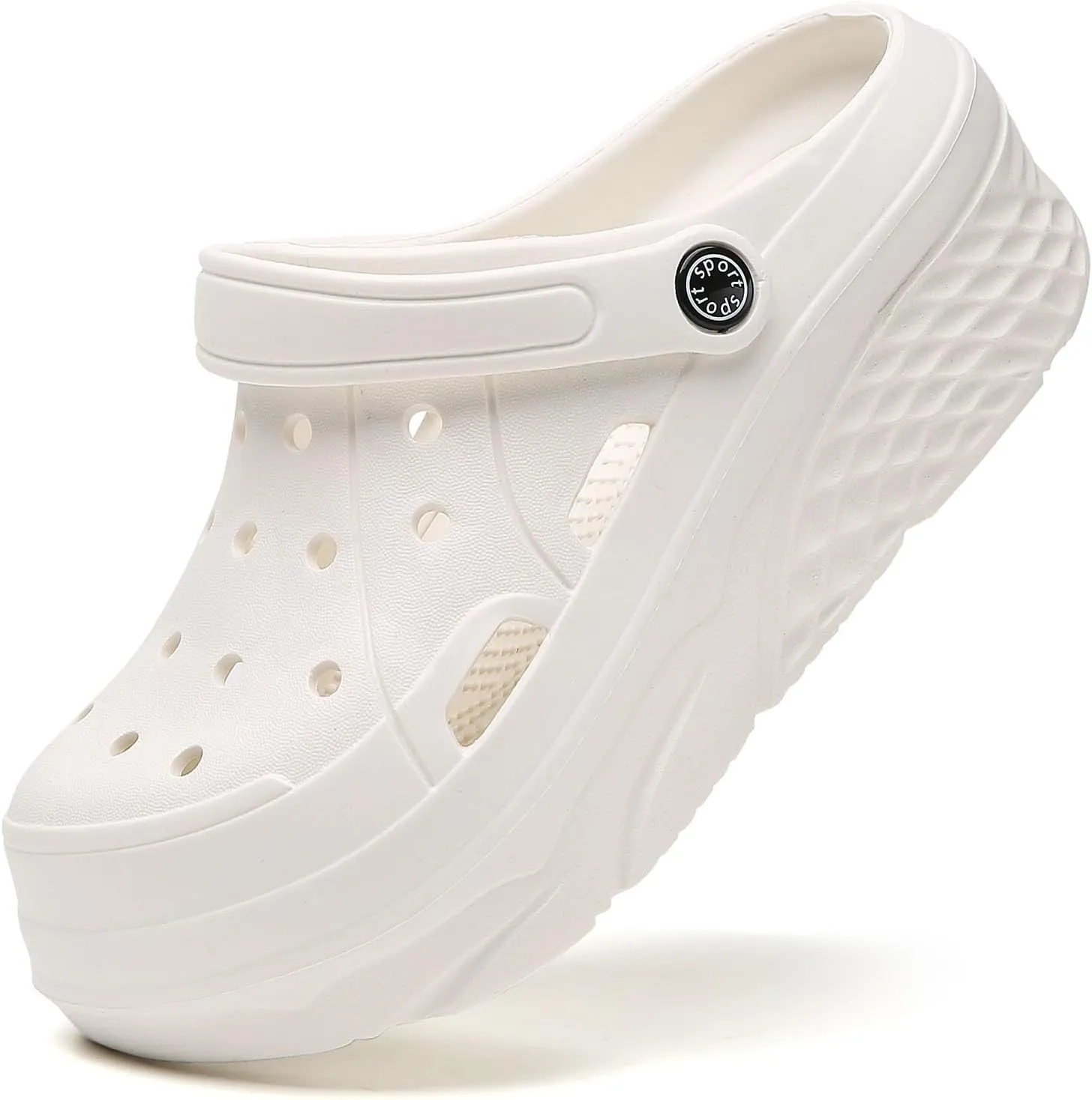 SECHRITE Womens Platform Clogs Garden Shoes Waterproof Beach Pool Sandals Summer Mules Home Slippers - Butterfly Series