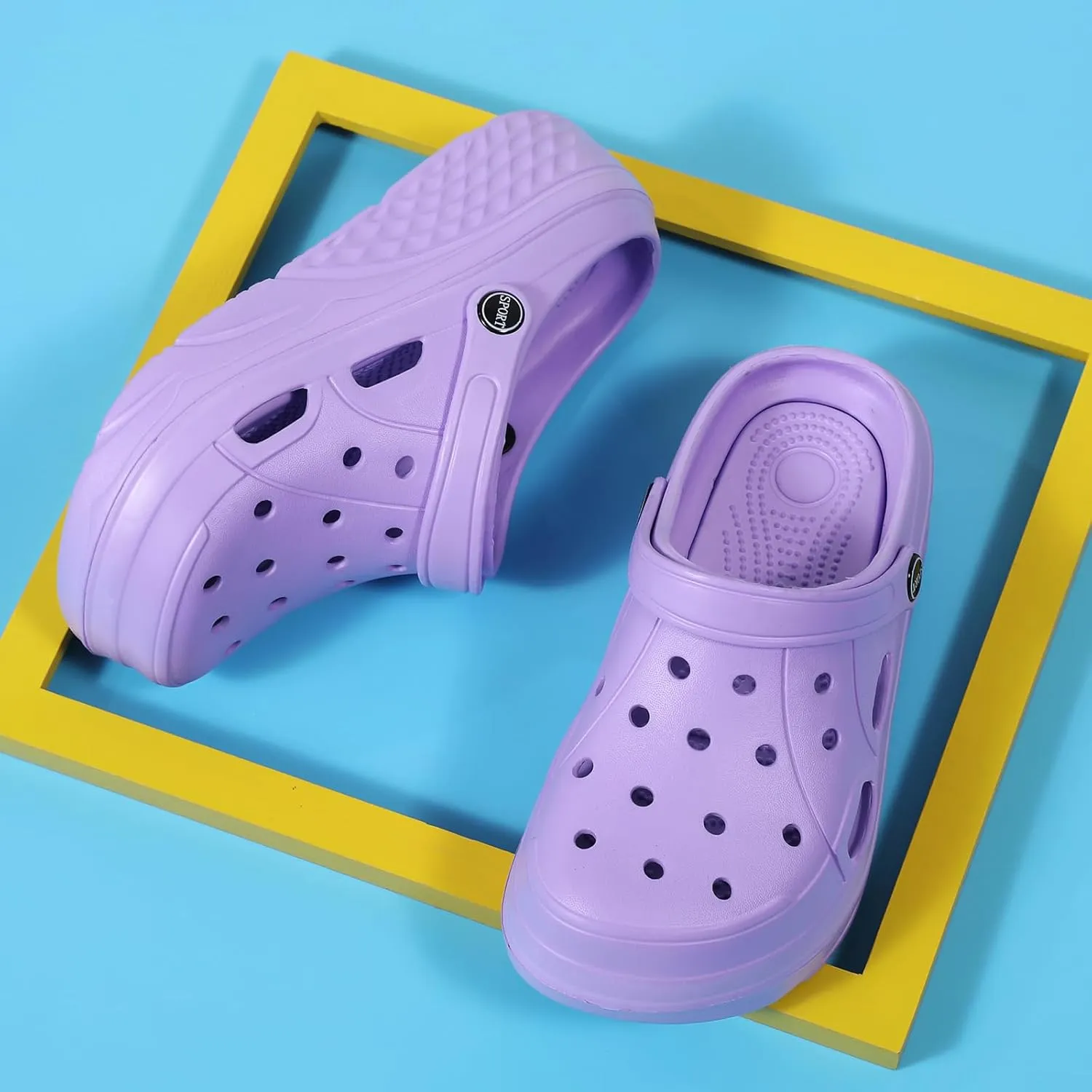 SECHRITE Womens Platform Clogs Garden Shoes Waterproof Beach Pool Sandals Summer Mules Home Slippers Shower Shoes