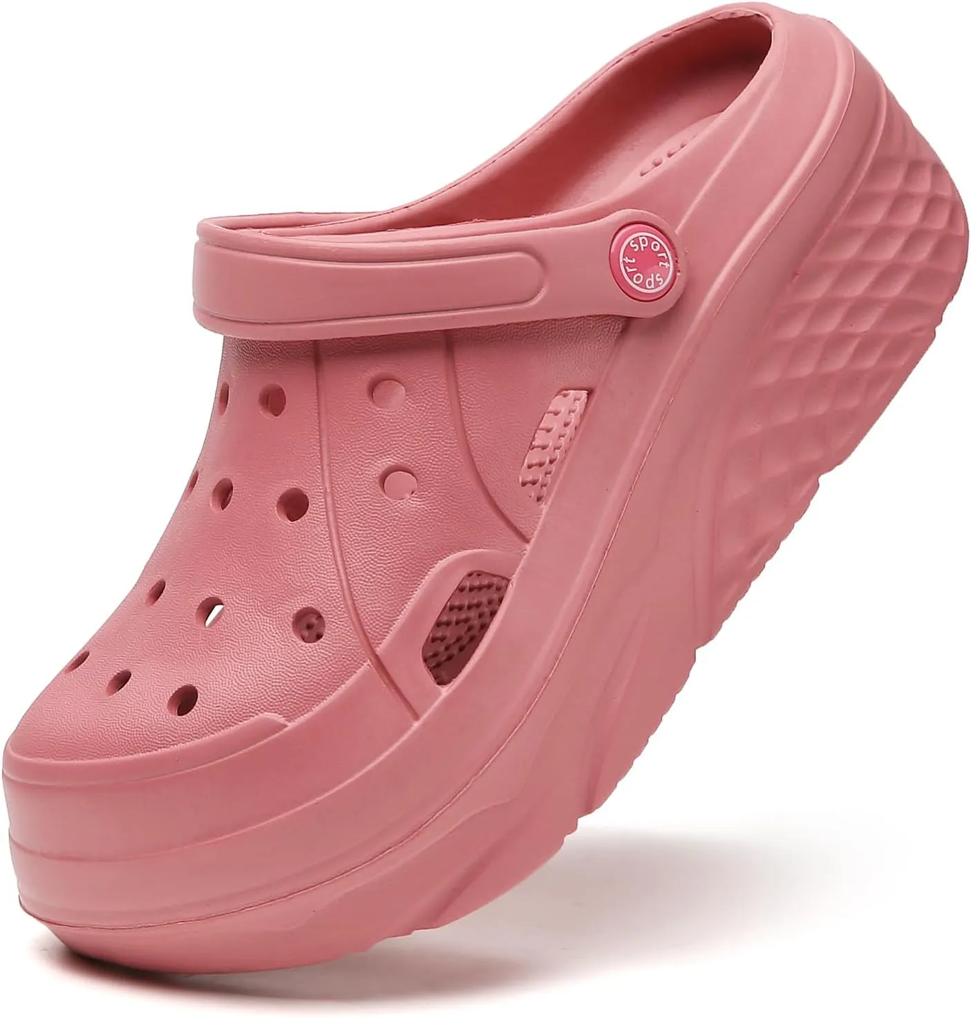 SECHRITE Womens Platform Clogs Garden Shoes Waterproof Beach Pool Sandals Summer Mules Home Slippers Shower Shoes