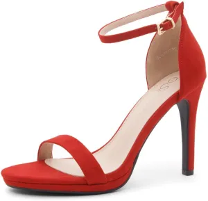 Shoe Land Women’s High Heels – Open Toe Stiletto Heels with Adjustable Ankle Strap | Dressy Sexy Strappy Heeled Sandals for Wedding, Prom, Party & Evening Wear