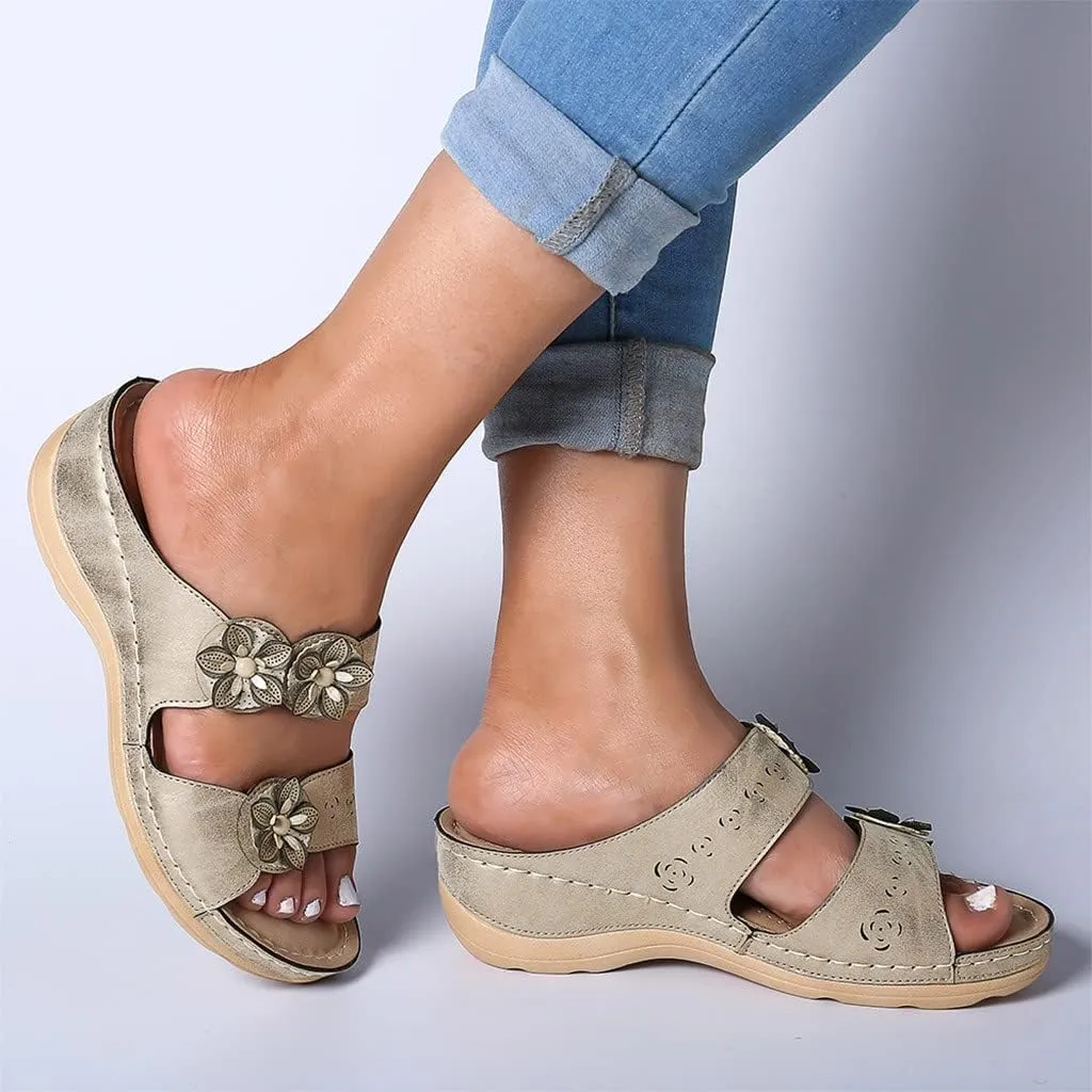 Shoes for Women, Sandals Women Premium Orthopedic Open Toe Sandals Retro Anti-Slip Breathable Sandals