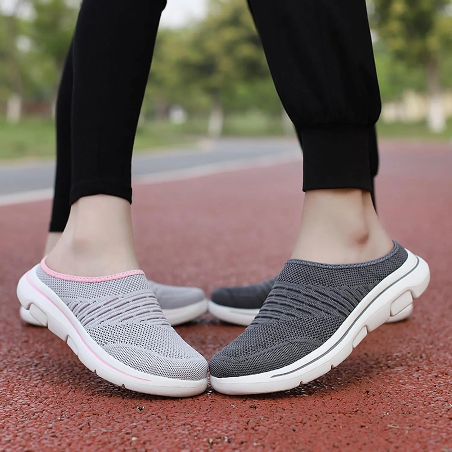 Slip On Mules Shoes Womens Mens Light Closed Toe Open Back Slippers Summer Breathable Comfort Walking Slide Clogs