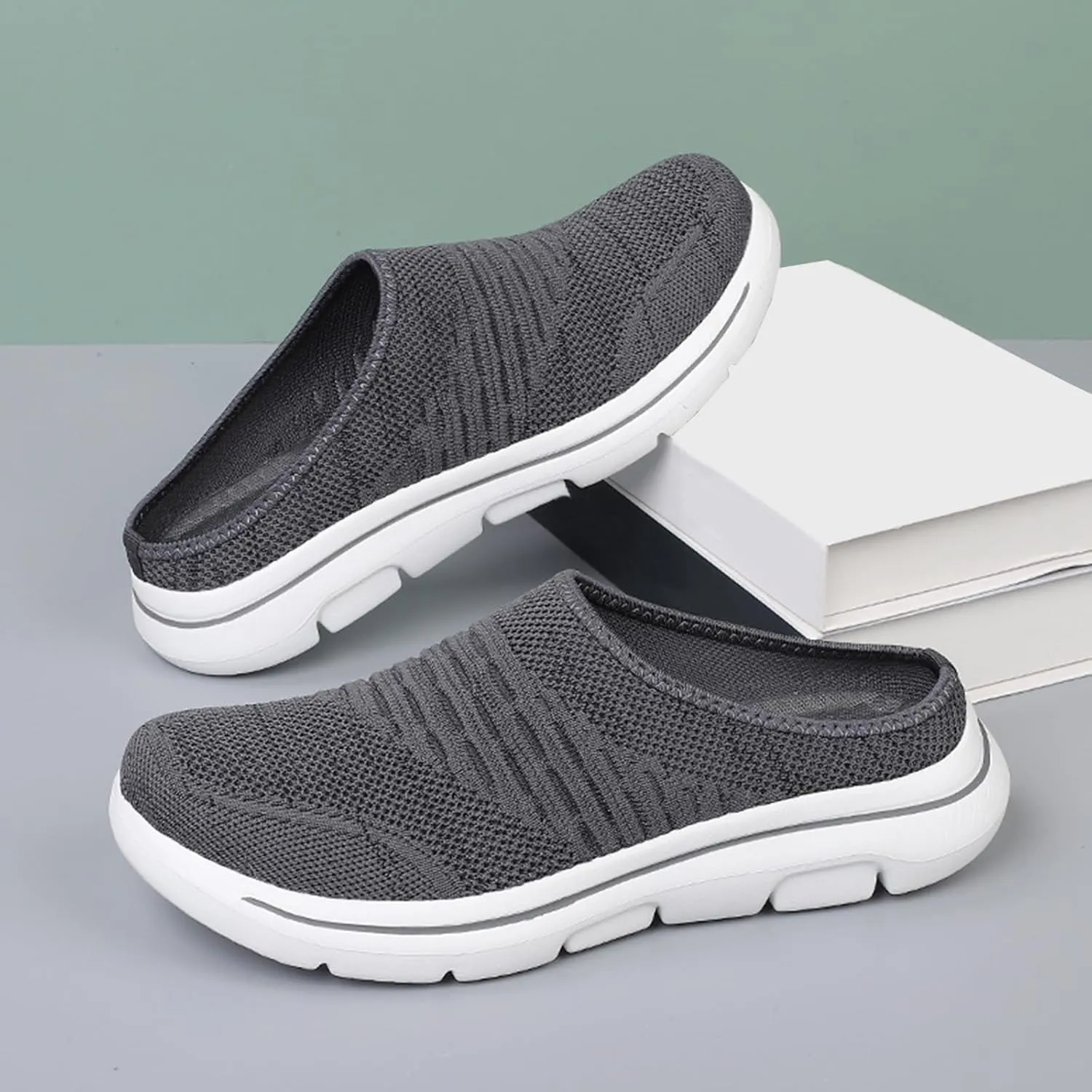 Slip On Mules Shoes Womens Mens Light Closed Toe Open Back Slippers Summer Breathable Comfort Walking Slide Clogs