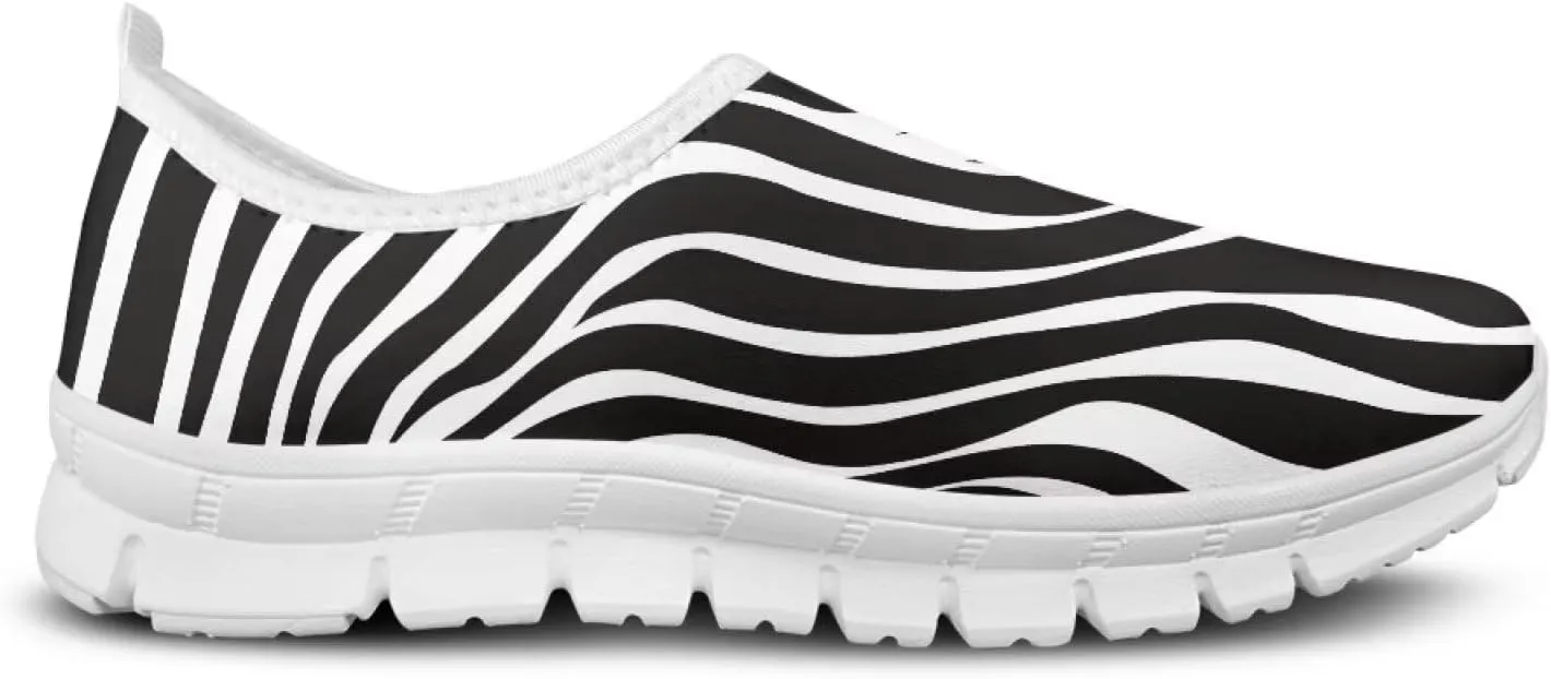 Slip On Tennis Shoes Women Casual Women's Flats Size 5.5-11.5 White