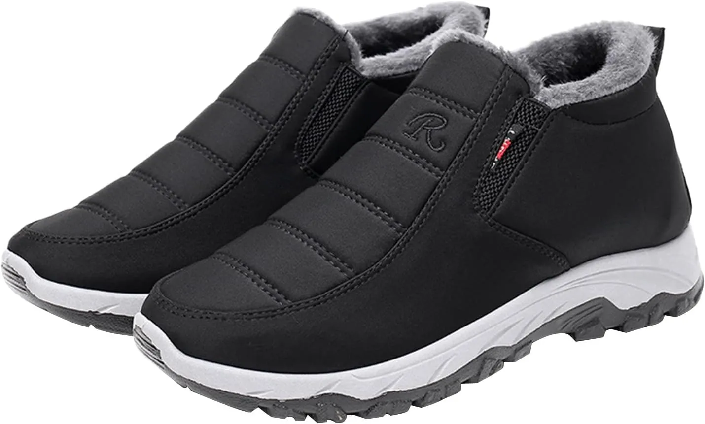 Snow Boots for Women Wide Calf Snow Booties for Women 2023 Womens Waterproof Boots Winter Zapatos De Nieve Mujer Womens Black Hiking Boots Waterproof Lightweight