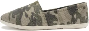 Soda OBJI ~ Women Fashion Flat Slip On Canvas Loafers Padded Gel Foam Insoles (Camouflage, Numeric_6_Point_5)