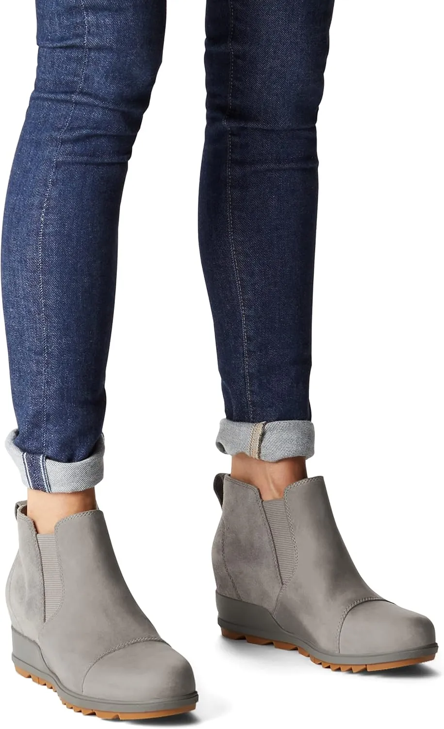 Sorel Women's Evie Pull-On Bootie — Waterproof Suede Leather — Wedge Ankle Booties
