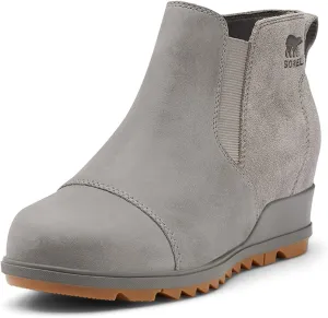 Sorel Women's Evie Pull-On Bootie — Waterproof Suede Leather — Wedge Ankle Booties
