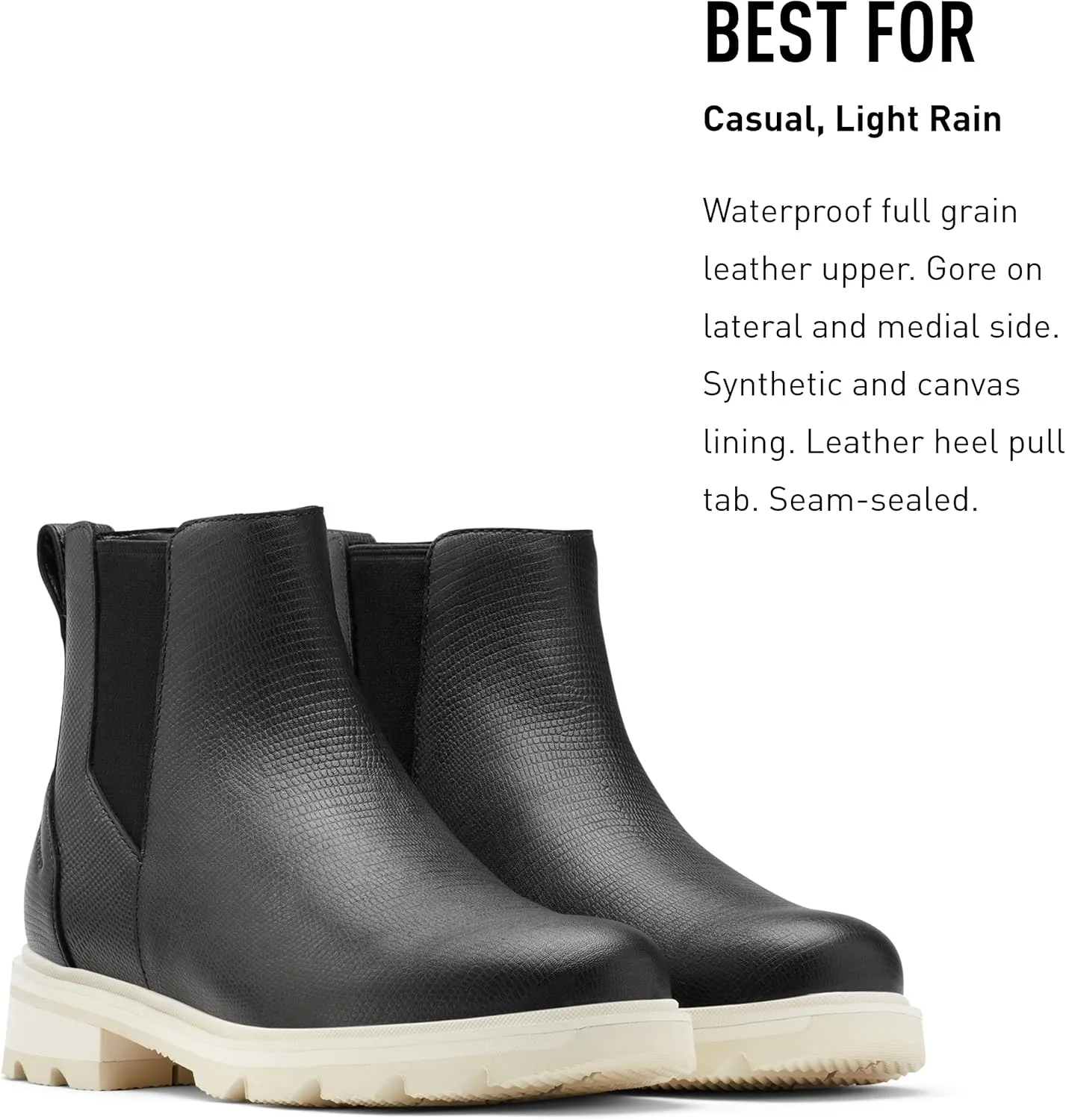 Sorel Women's Lennox Chelsea Rain Boot — Waterproof Leather Boots