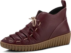 Spring Step Nespea Booties for Women - Waterproof Leather Women's Shoes with Zipper Closure - Western Ankle Boots for Women with Low Heel
