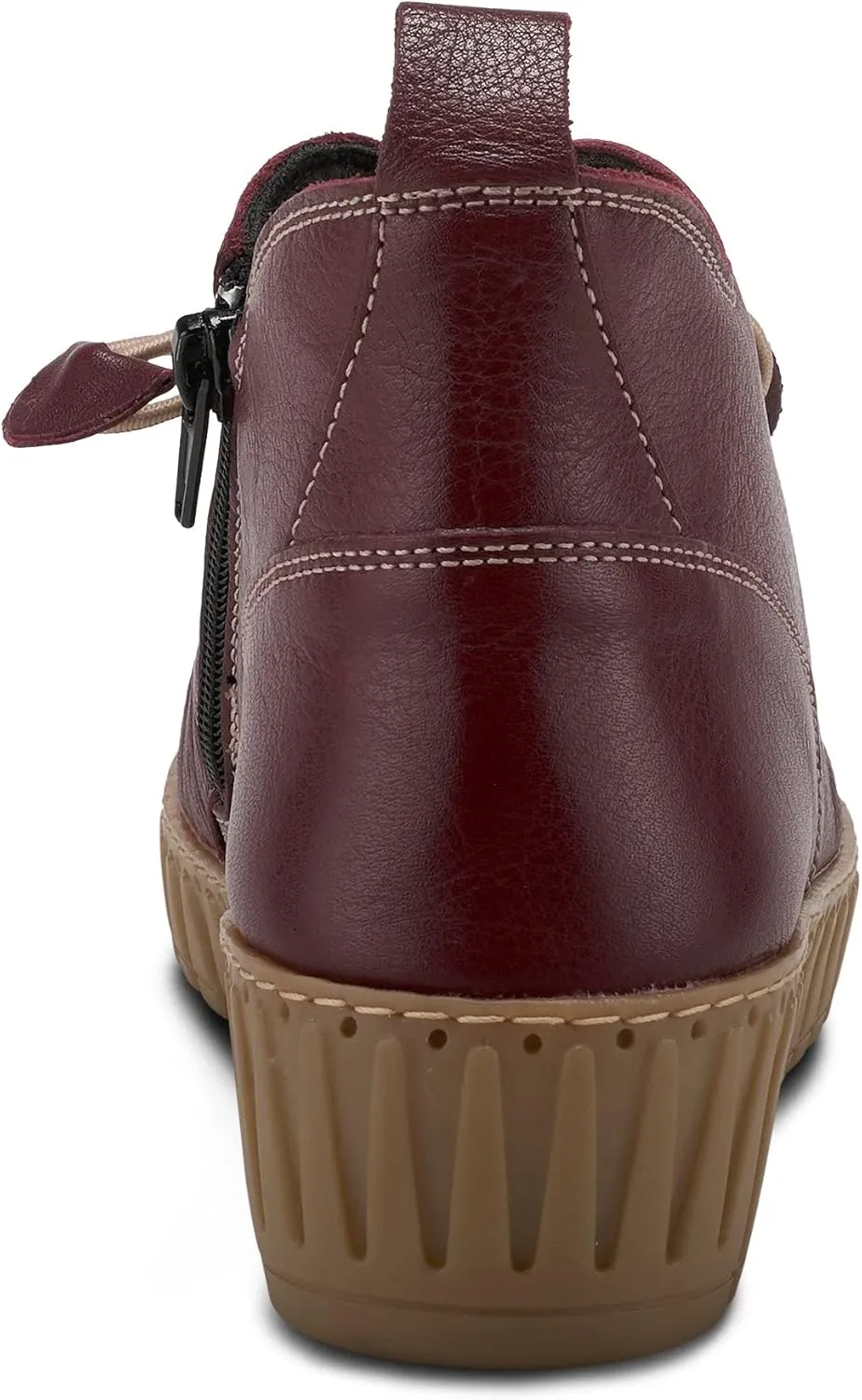 Spring Step Nespea Booties for Women - Waterproof Leather Women's Shoes with Zipper Closure - Western Ankle Boots for Women with Low Heel