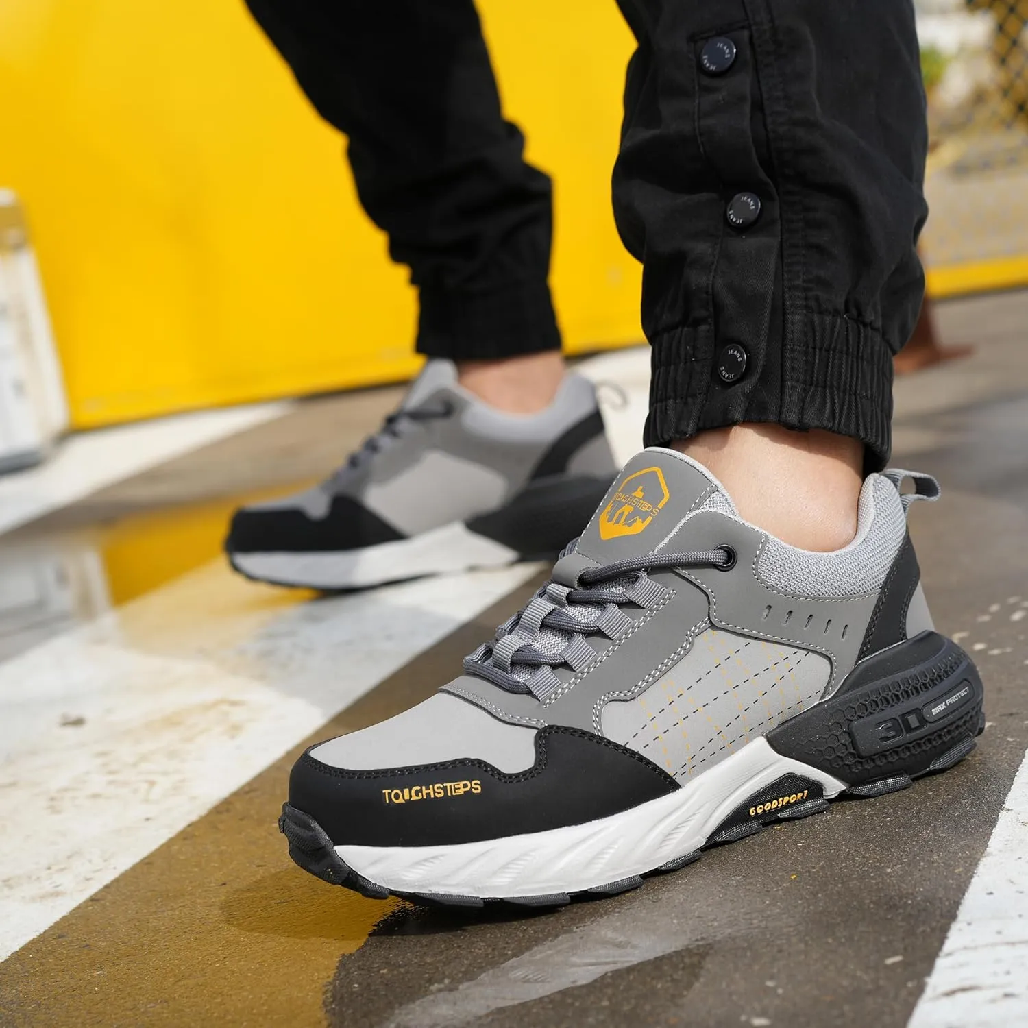 Steel Toe Shoes for Men Women Puncture Proof Safety Work Sneakers Lightweight Comfortable Indestructible Utility Shoes