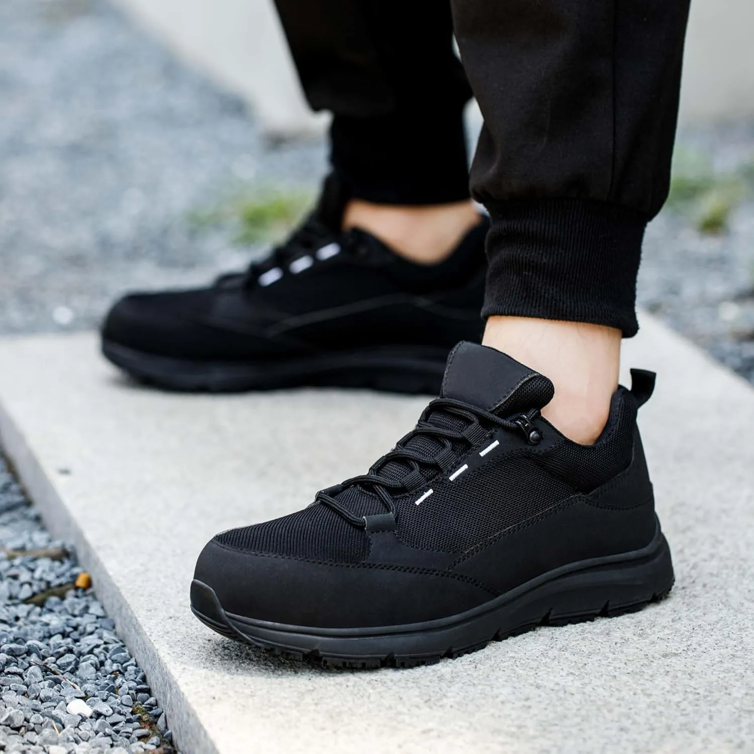 Steel Toe Work Shoes for Men Women丨Non Slip Waterproof Safety Sneakers