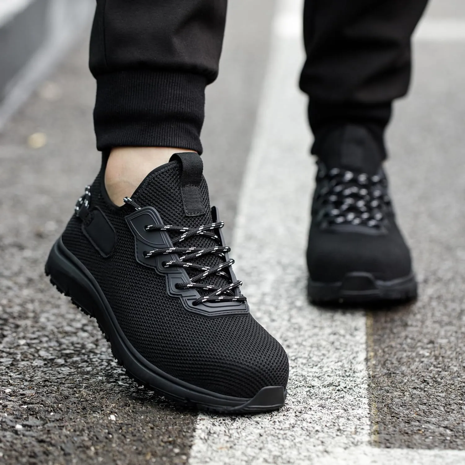 Steel Toe Work Shoes for Men Women丨Non Slip Waterproof Safety Sneakers