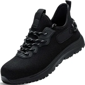 Steel Toe Work Shoes for Men Women丨Non Slip Waterproof Safety Sneakers