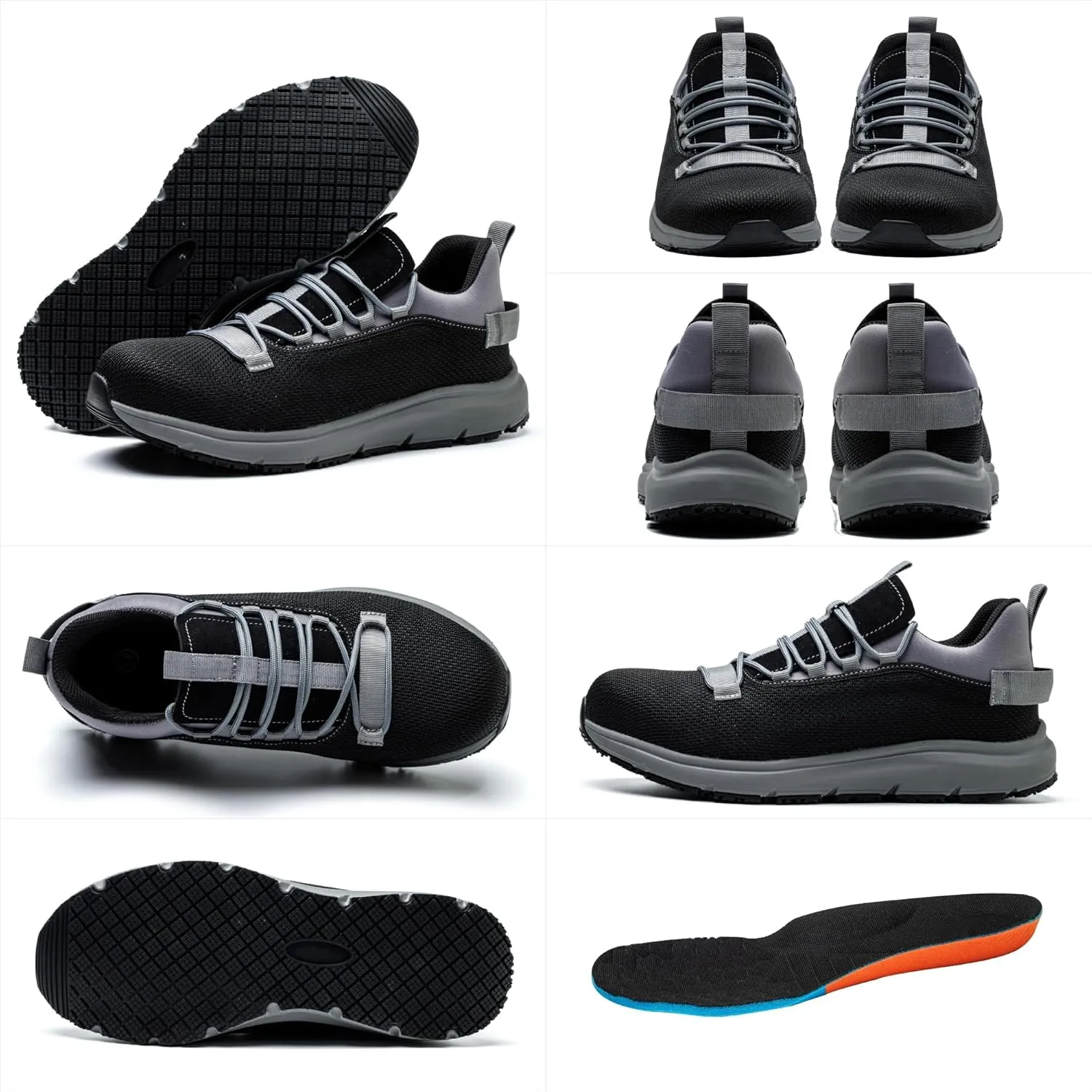 Steel Toe Work Shoes for Men Women丨Non Slip Waterproof Safety Sneakers