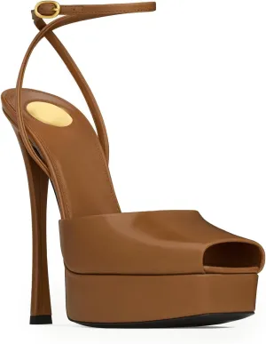 Stiletto High Heel Platform Sandals for Women Peep Square Open Toe Heeled Pumps Ankle Strap Backless Sandals Fashion Casual Dressy Party Shoes