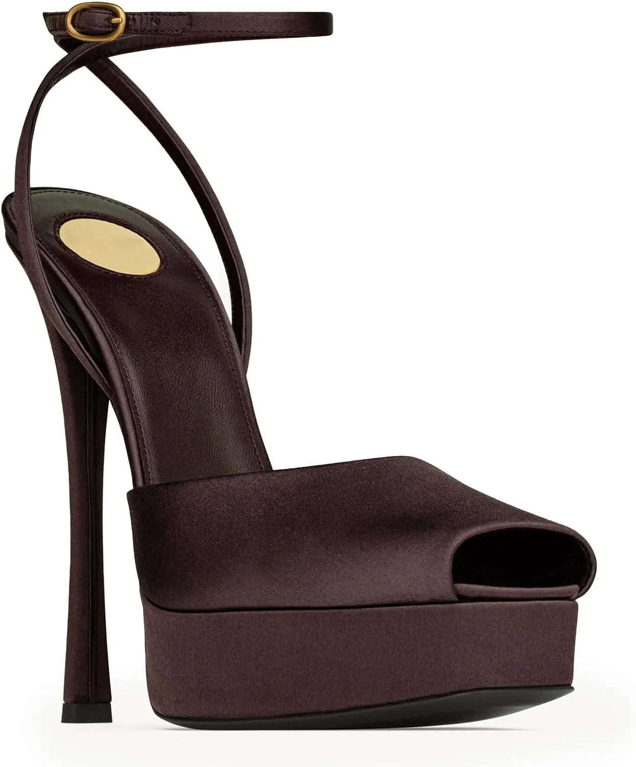 Stiletto High Heel Platform Sandals for Women Peep Square Open Toe Heeled Pumps Ankle Strap Backless Sandals Fashion Casual Dressy Party Shoes