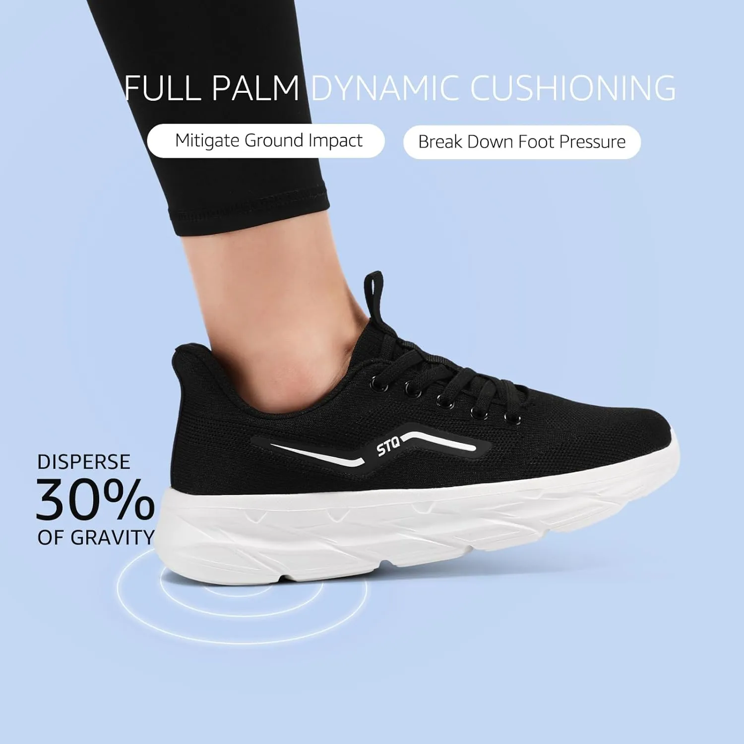 STQ Women's Slip-On Orthopedic Walking Shoes Comfortable Plantar Fasciitis Tennis Casual Sneakers