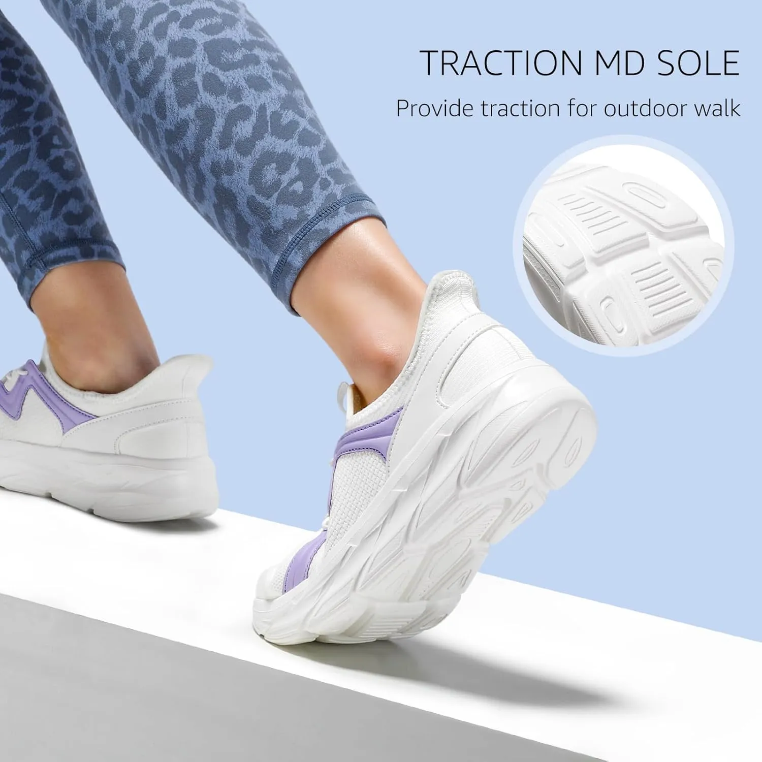 STQ Women's Slip On Walking Shoes Running Active Cushion Comfortable Tennis Breathable Non Slip Athletic Gym Workout Cross Training Sneakers