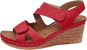 SuanlaTDS Womens Platform Wedge Sandals Summer Dressy Comfortable 2025 Ankle Strap Daily Wear Outdoor Beach Walking Shoes Open Toe Elegant Boho High Heels Wedges Party Sandal