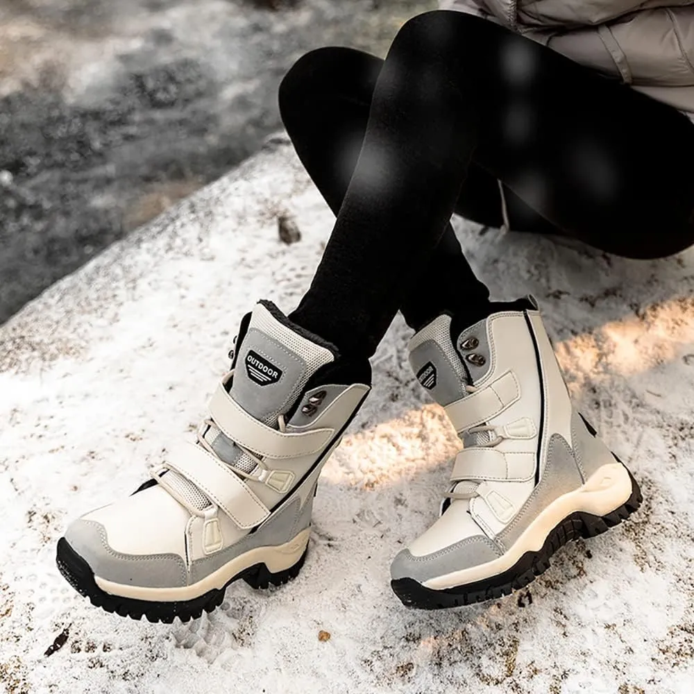 Succttssful Womens Snow Boots Mid-Calf Winter Boots Ladies Waterproof Warm Fur Lined Non-Slip Warm Boots For Work Walking Hiking Outdoor