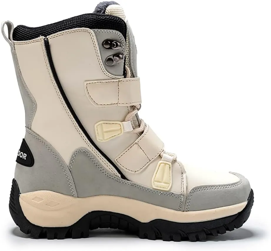 Succttssful Womens Snow Boots Mid-Calf Winter Boots Ladies Waterproof Warm Fur Lined Non-Slip Warm Boots For Work Walking Hiking Outdoor