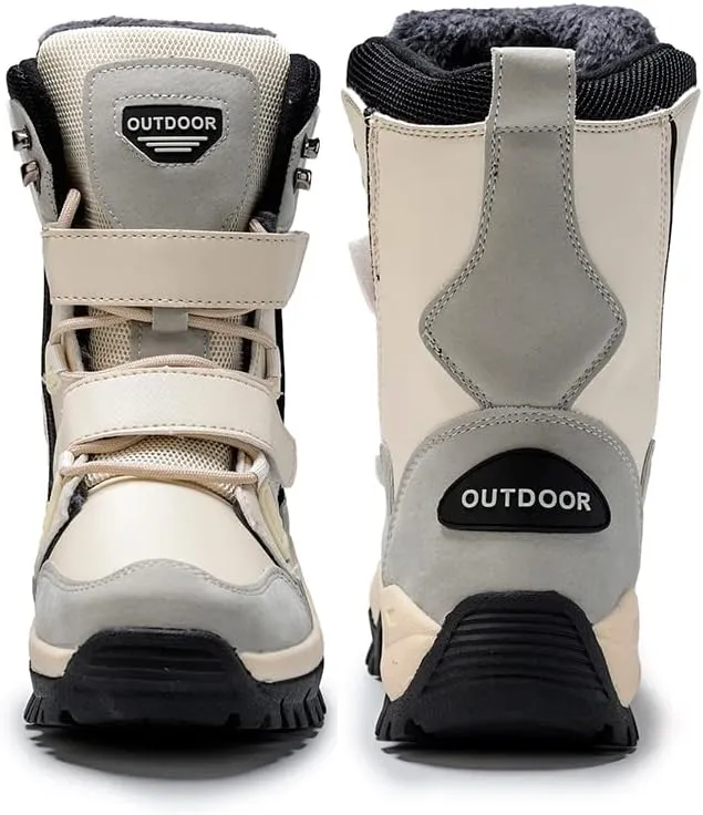 Succttssful Womens Snow Boots Mid-Calf Winter Boots Ladies Waterproof Warm Fur Lined Non-Slip Warm Boots For Work Walking Hiking Outdoor