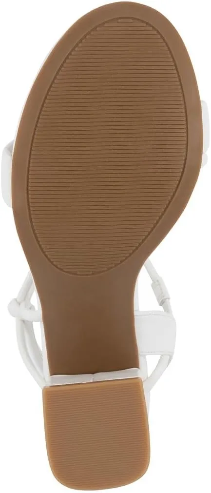 Sugar Women's Strappy Dress Sandals – Slip-On Block Heel Heels for Women, Open Toe Evening Party Shoes with Sparkly or Smooth Finish