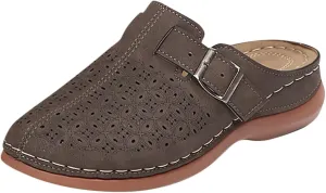 Summer Clogs for Women 2025 Mules Slip on Closed Toe Sandals Women Comfortable Arch Support Closed Toe Sandals Walking Wedge Clogs Backless Low Wedge Slip on Shoes 2025