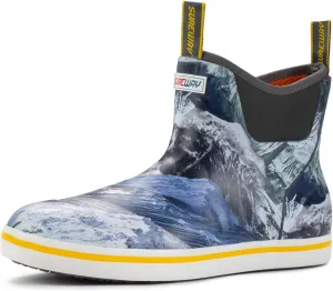 SUREWAY Men's Deck Boots Professional Non-Slip Fishing & Ankle Boating Boot Waterproof Rain Boots, Lightweight Neoprene Rubber Deck Boots
