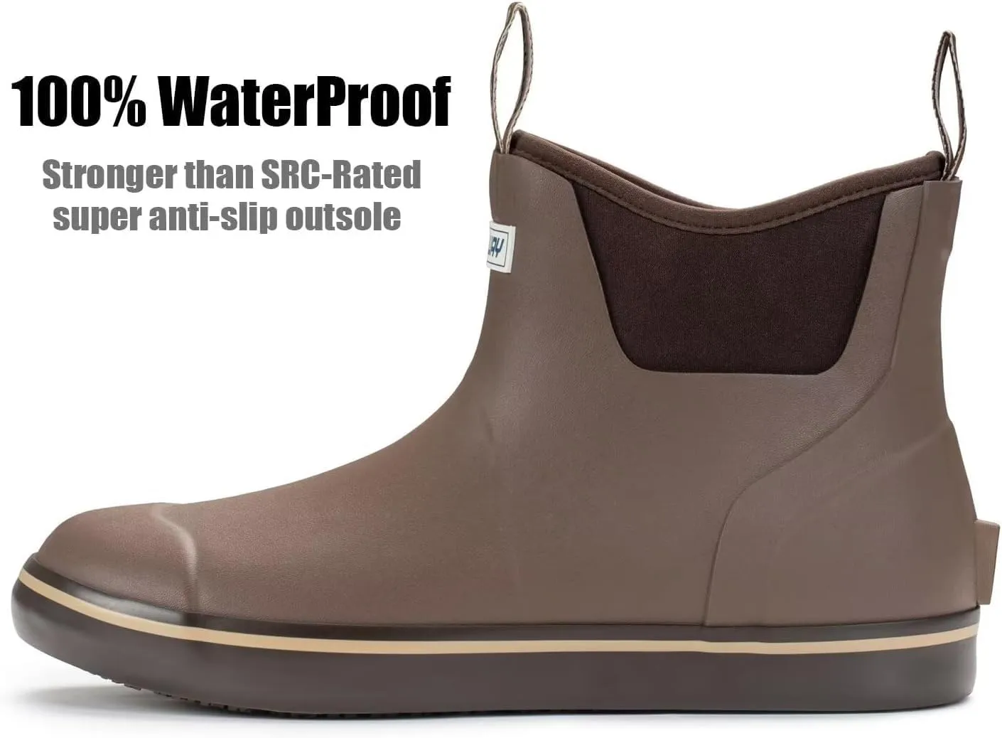SUREWAY Women's Ankle Fishing Deck Boots for Women,Short Waterproof Neoprene Rubber Rain Boots,Lightweight Garden Work Shoes for Women,Upgraded Slip Resistant,Durable Comfortable