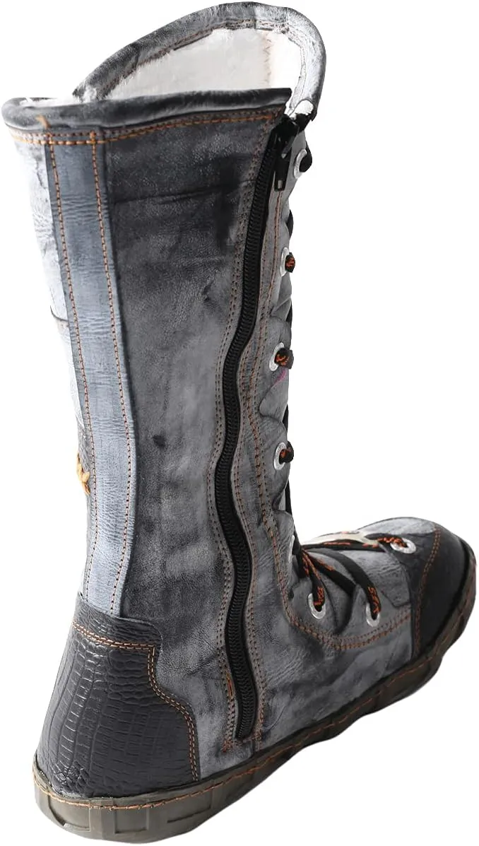 TMA EYES Women’s Snow Fashion Boots Plush soft Calf Boots for Ladies with Faux Fur lining side Zipper