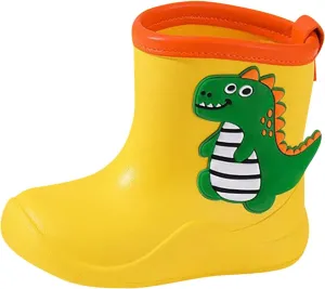 Toddler Baby Cartoon Soft Rain Shoes Dinosaur Non Slip Rubber Boots Light Stylish 𝗪aterproof Shoes for Infant