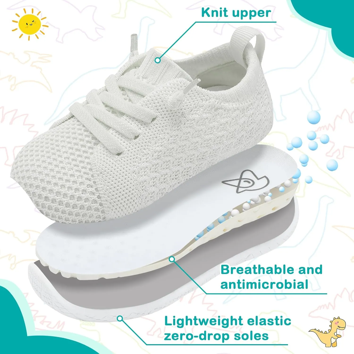 Toddler Boys Girls Shoes Barefoot Shoes Toddler Walking Shoes Kids Tennis Shoes Wide Lightweight Breathable Sneakers