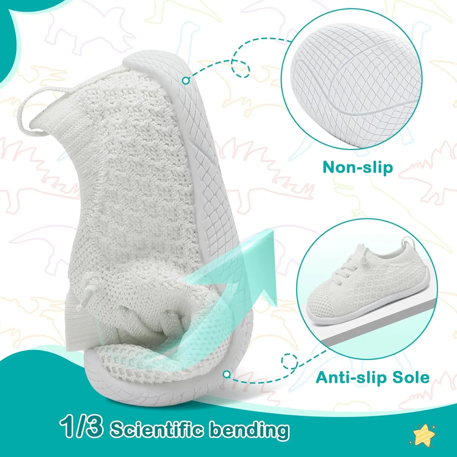 Toddler Boys Girls Shoes Barefoot Shoes Toddler Walking Shoes Kids Tennis Shoes Wide Lightweight Breathable Sneakers