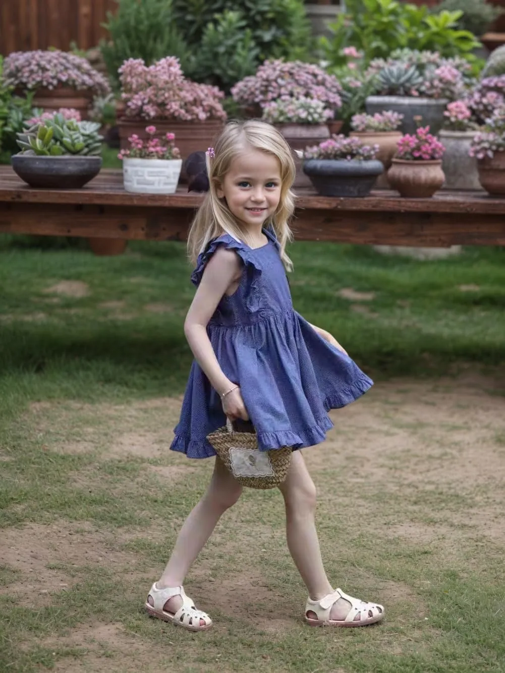 Toddler Girls Summer Close Toe Sandals - Wedding Princess Flower Girl Dress Shoes Casual Beach Flats