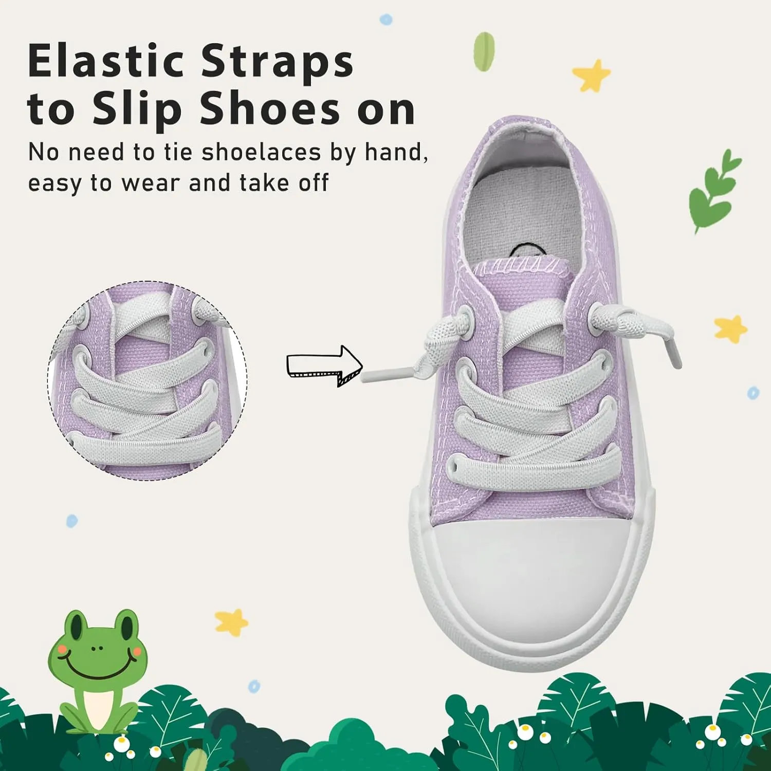 Toddler Kids Sneakers Boys and Girls Canvas Shoes Slip On Lightweight Walking Shoes for Little Big Kids
