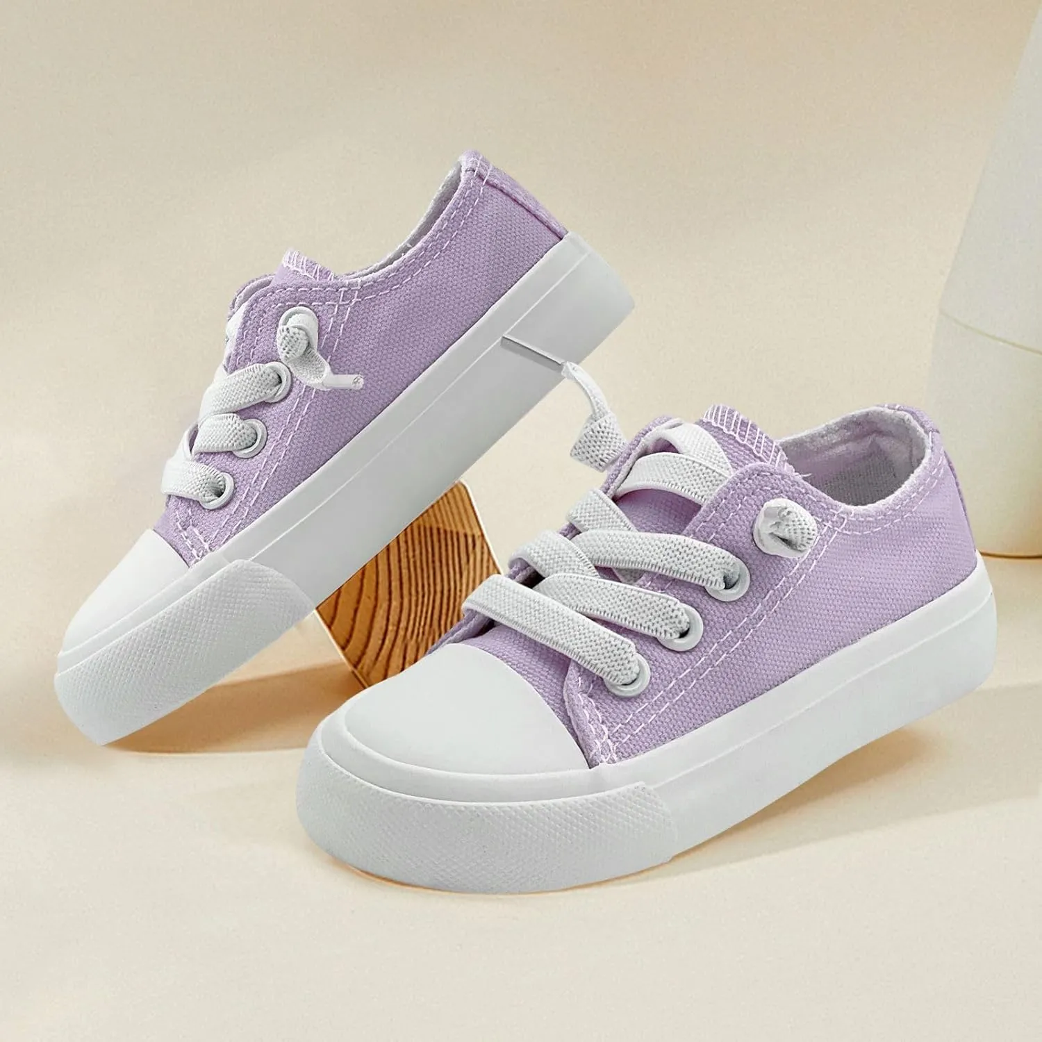 Toddler Kids Sneakers Boys and Girls Canvas Shoes Slip On Lightweight Walking Shoes for Little Big Kids
