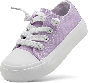 Toddler Kids Sneakers Boys and Girls Canvas Shoes Slip On Lightweight Walking Shoes for Little Big Kids