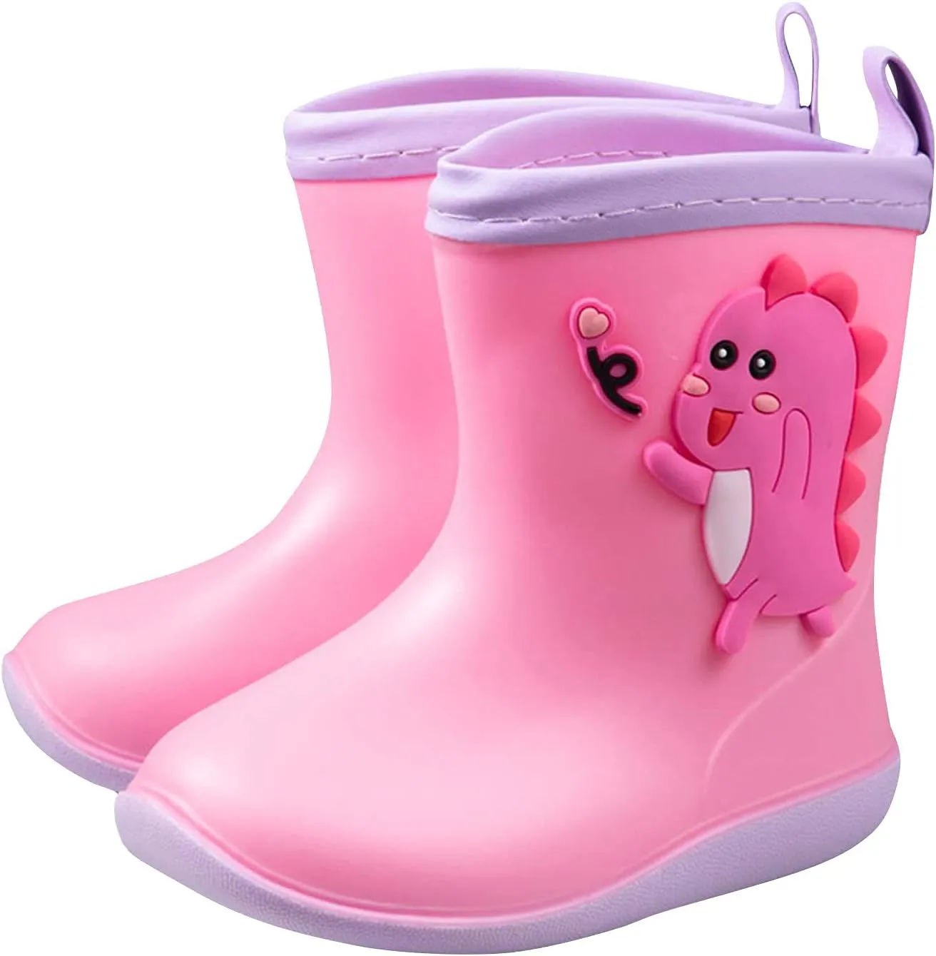 Toddler Rain Boots Big Dinosaur Children's Rain Shoes Cartoon Pattern Baby Rain Boots Wearable Water Rubber Shoes, 5