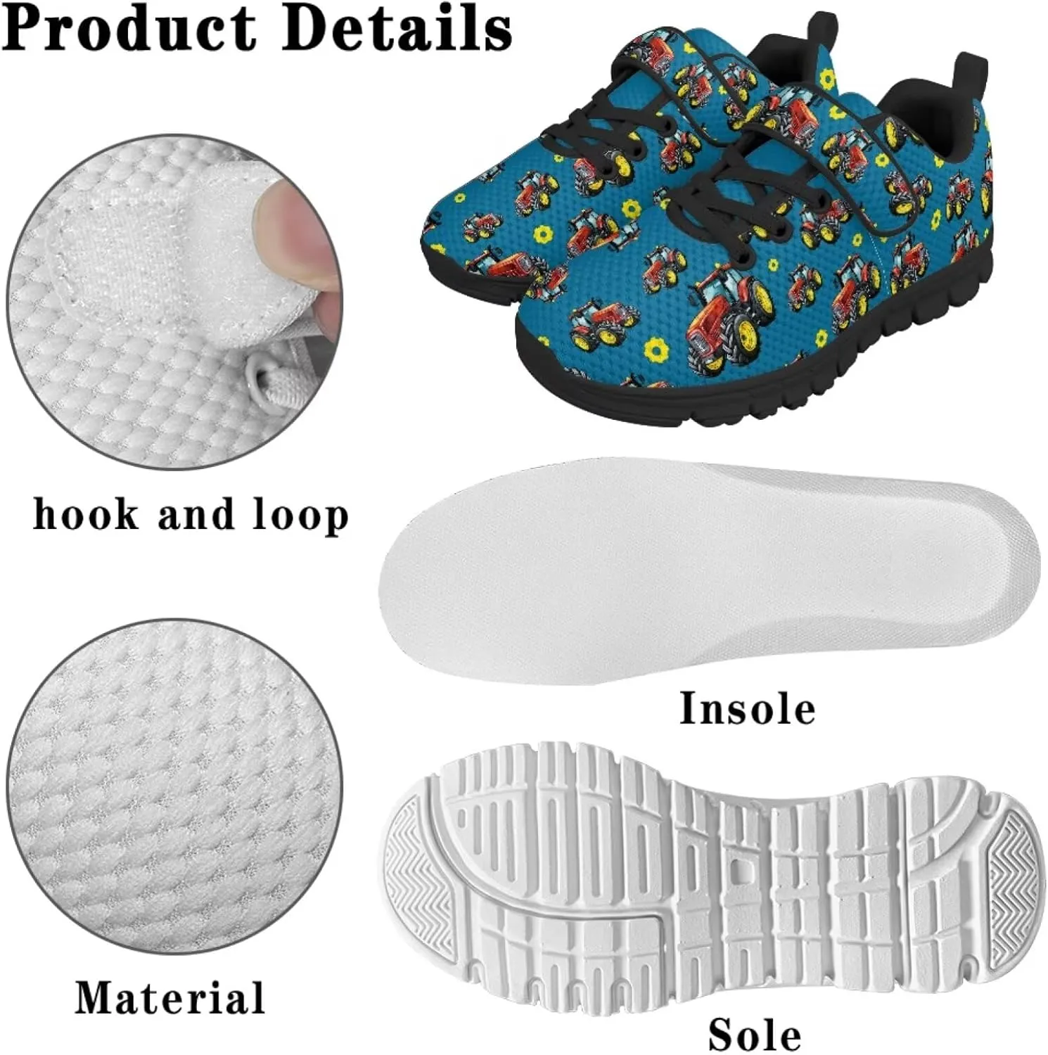 Toddler Sneakers Fashion Design Boys Tennis Shoes Breathable School Shoes