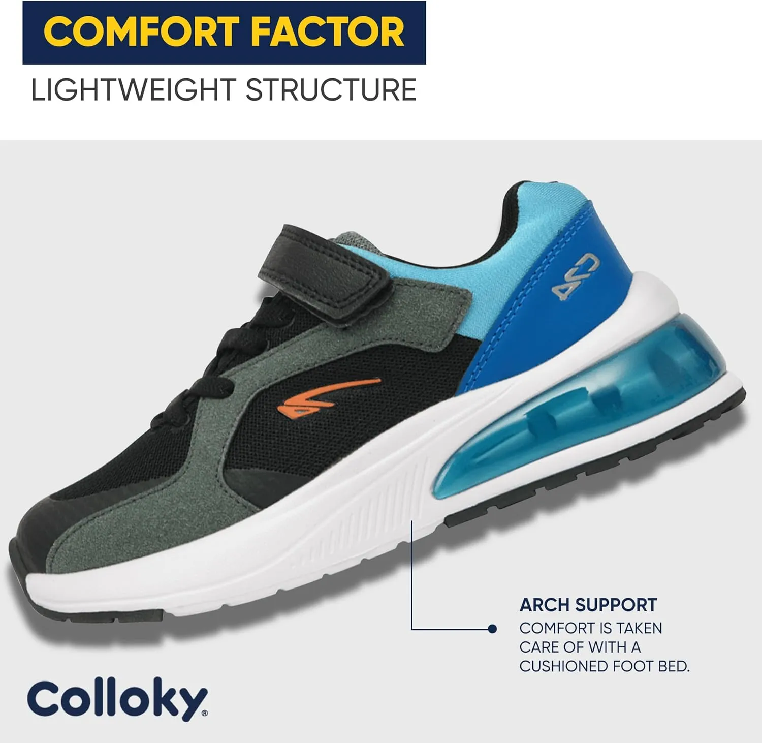 Toddler Sport Shoes for Boys and Girls - Washable Sneakers, Lightweight Design with Soft Soles & Adjustable Strap for Active Kids